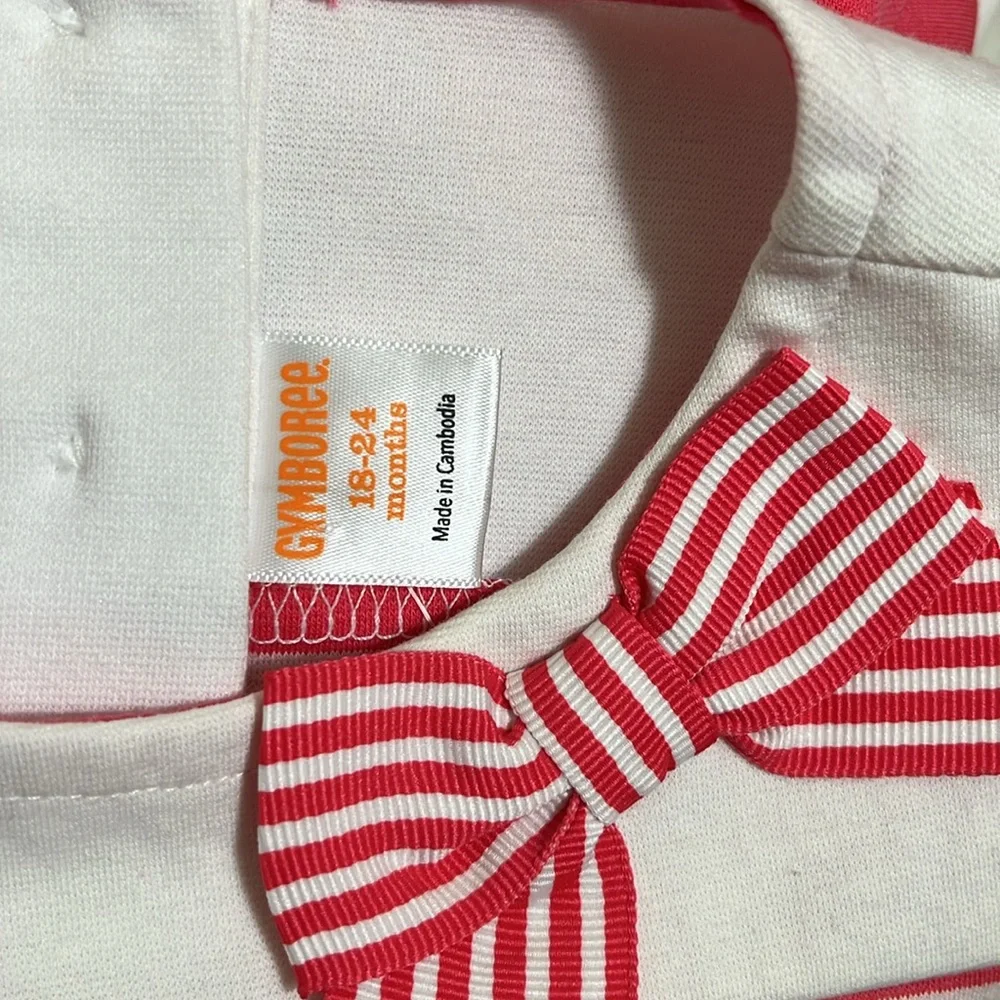 NWT Gymboree Striped Pink White Spring Summer Dress